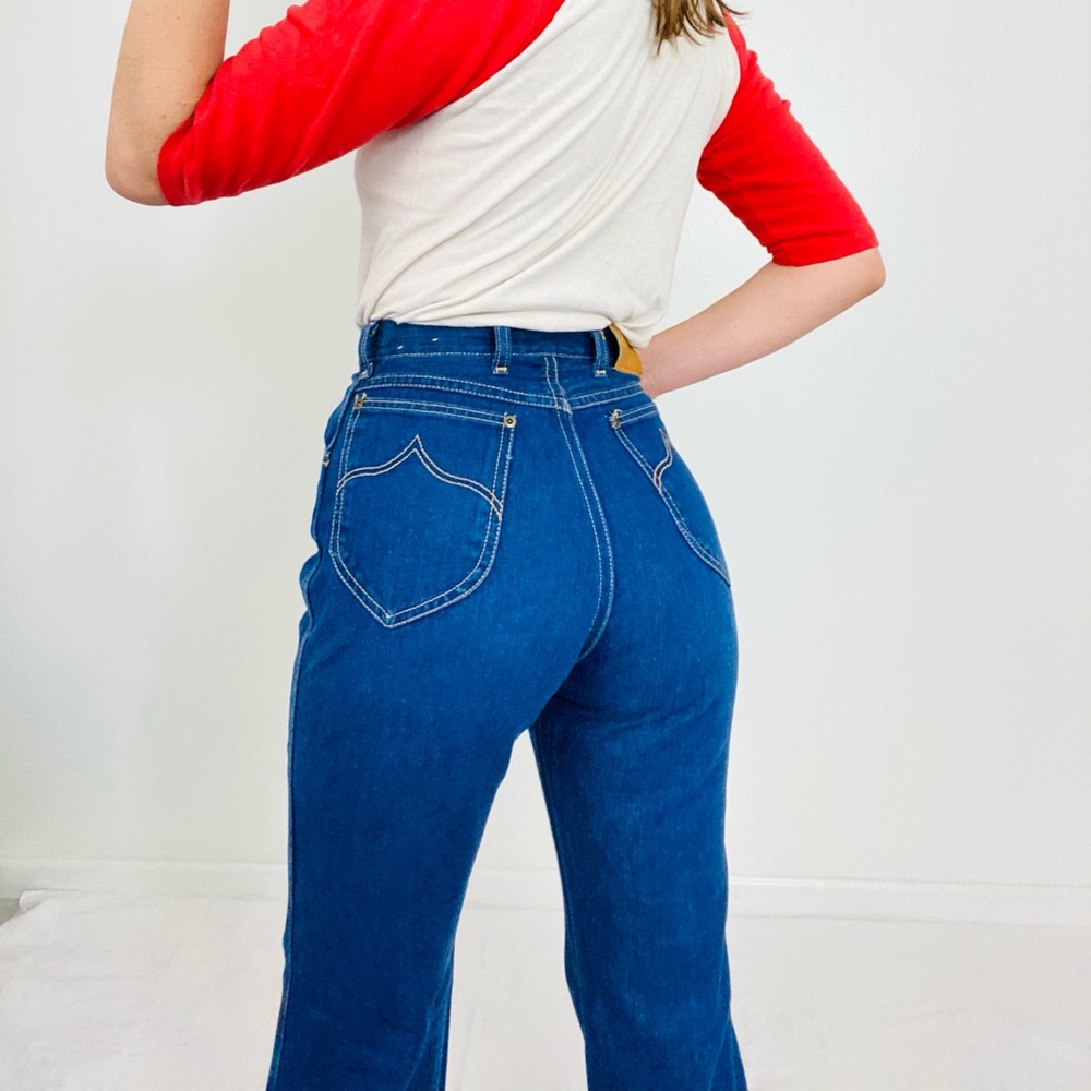 RARE 1970’s Vintage Wrangler Flares High Rise